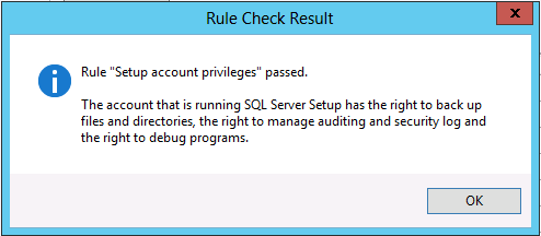 setup account privileges failed. SQL Server 2019 - Microsoft Q&A