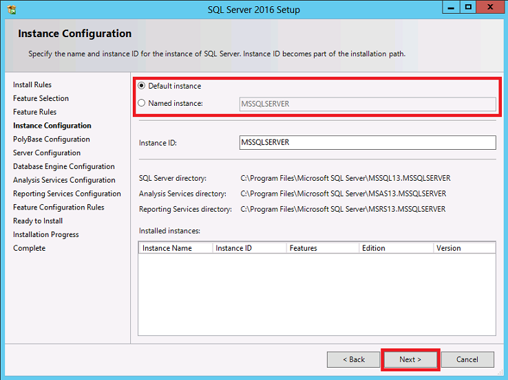 accessing sql server 2016 express addition after install