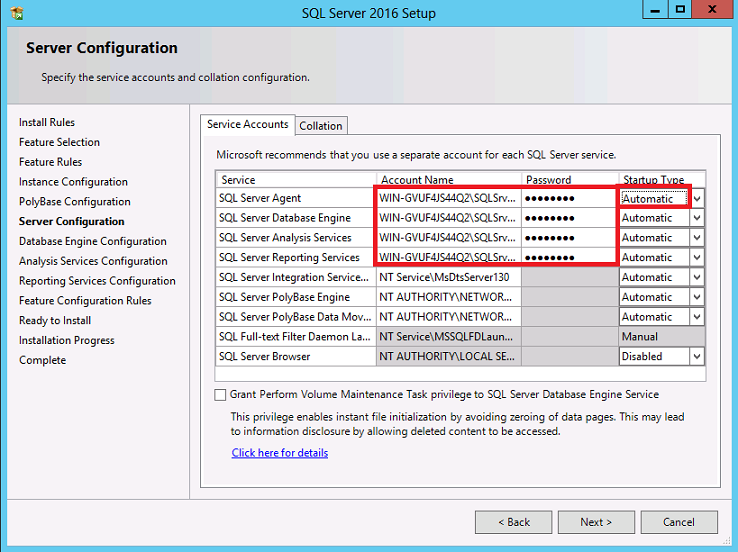 sql server 2016 express data engine install failed